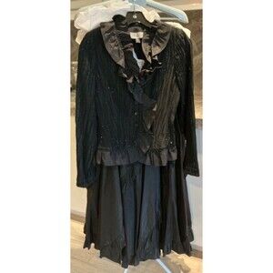 Rickie Freeman For Teri Jon Black Formal 2 Piece Set Sz 4